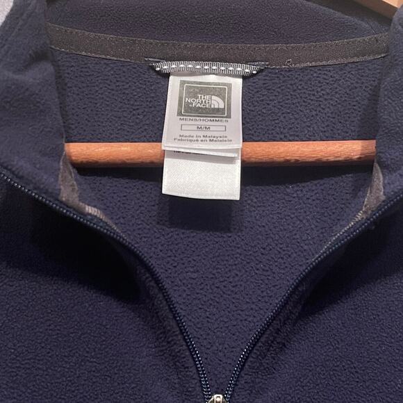 The North Face Men’s M TKA 100 Fleece Pullover | Navy Gray, Quarter Zip Light - Picture 2 of 8